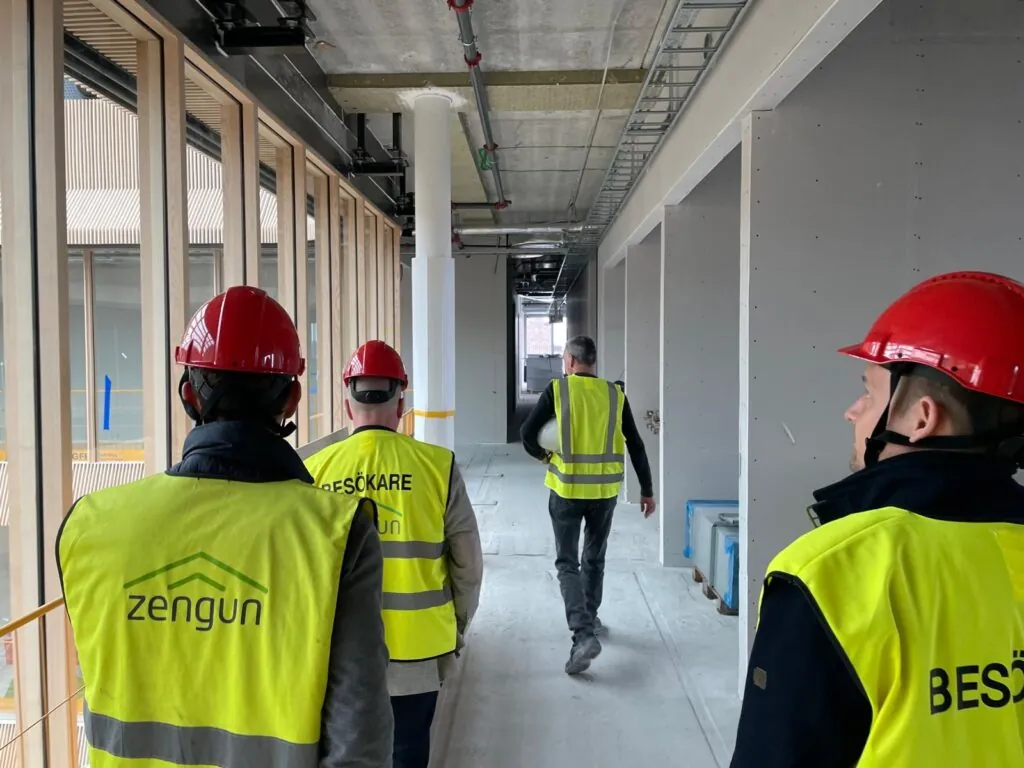 Befaring: Det ble også tid til å se på et av Lindner Groups prosjekt under oppholdet i Stockholm